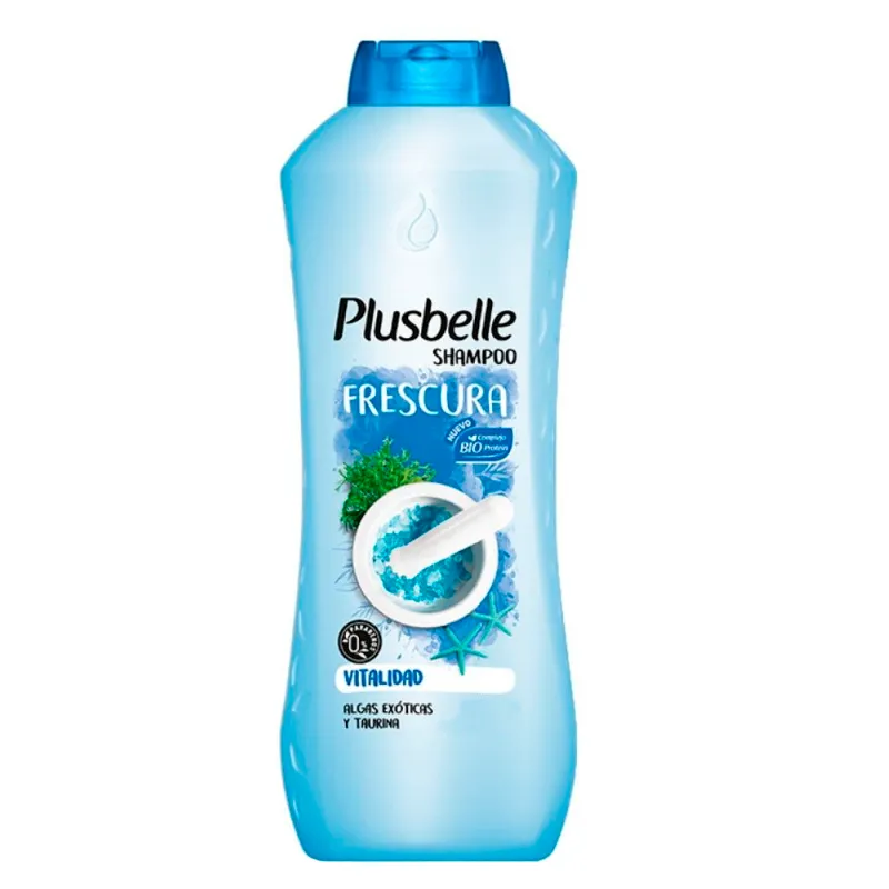 Shampoo Frescura Plusbelle con Algas Exóticas y Taurina - 1000 mL