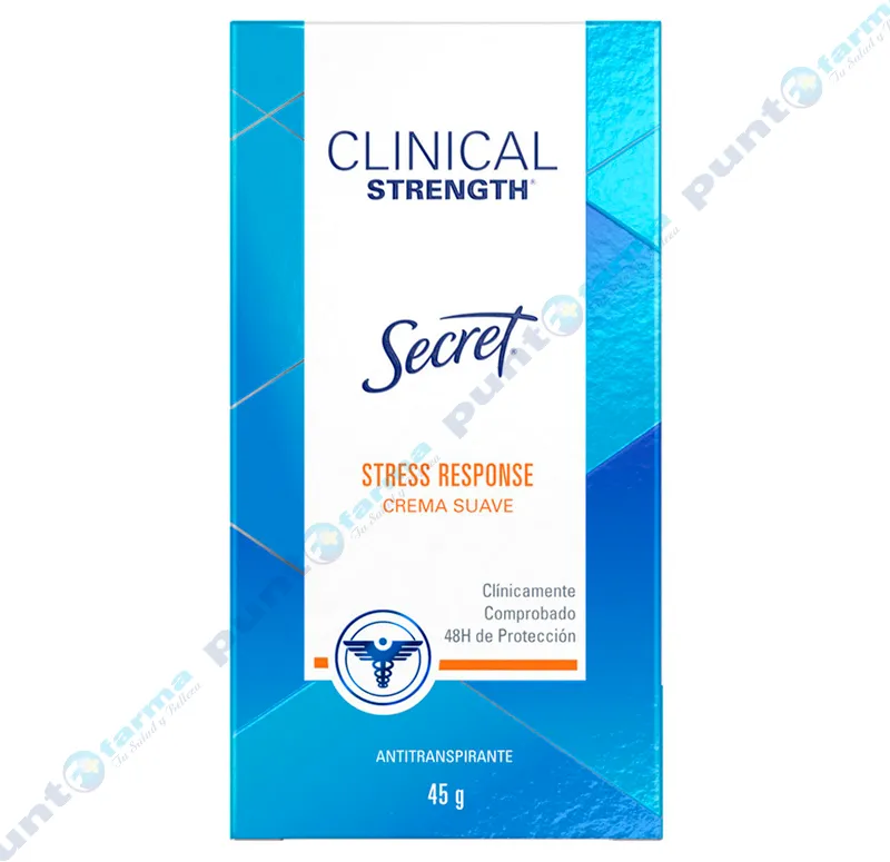 Antitranspirante Secret Clinical Stress Response Crema Suave - 45 g