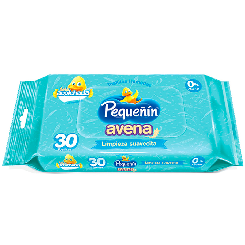 Pañitos Húmedos de Avena Pequeñín - 30 Unidades