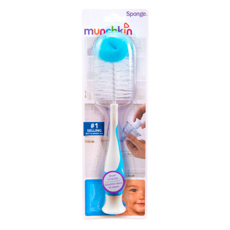 Cepillo 2-en-1 c/ Esponja p/ Mamaderas y Tetinas Munchkin