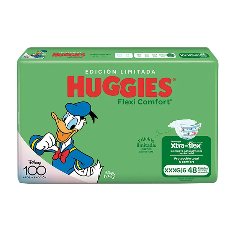 Huggies Flexi Comfort Protecciòn total XXXG - Contiene 48 unidades