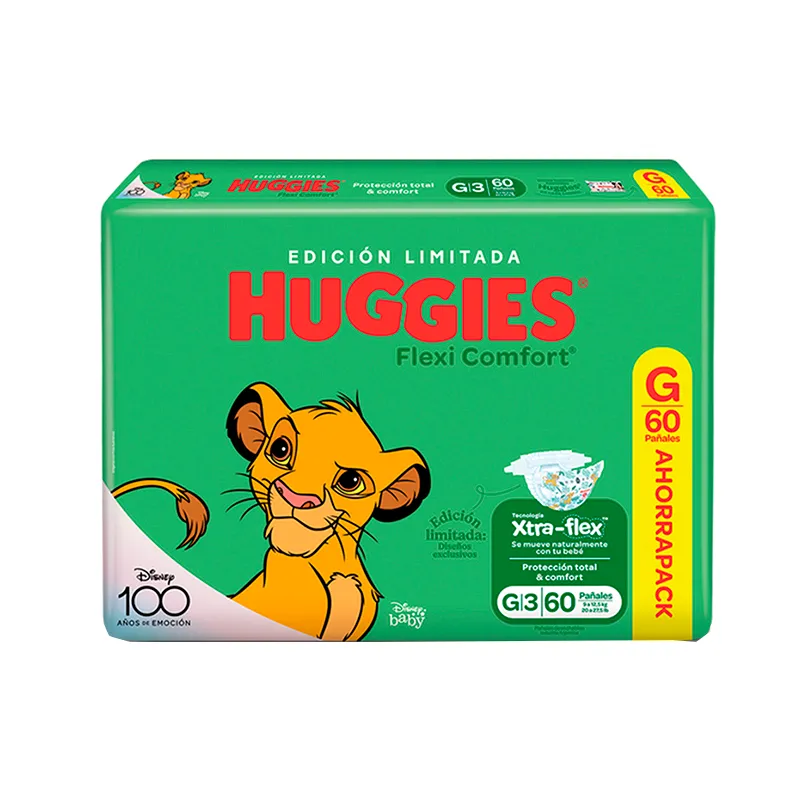 Pañal Flexi Confort G Huggies Edición Limitada - 60 Unidades