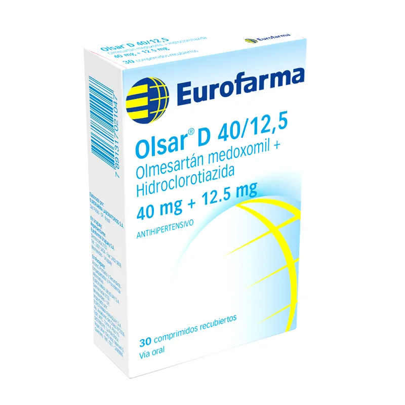 Olsar D 40/12,5 mg - Caja de 30 comprimidos recubiertos