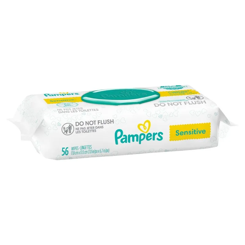 Toallitas Húmedas Pampers Sensitive Sin Perfume - Cont. 56 unidades