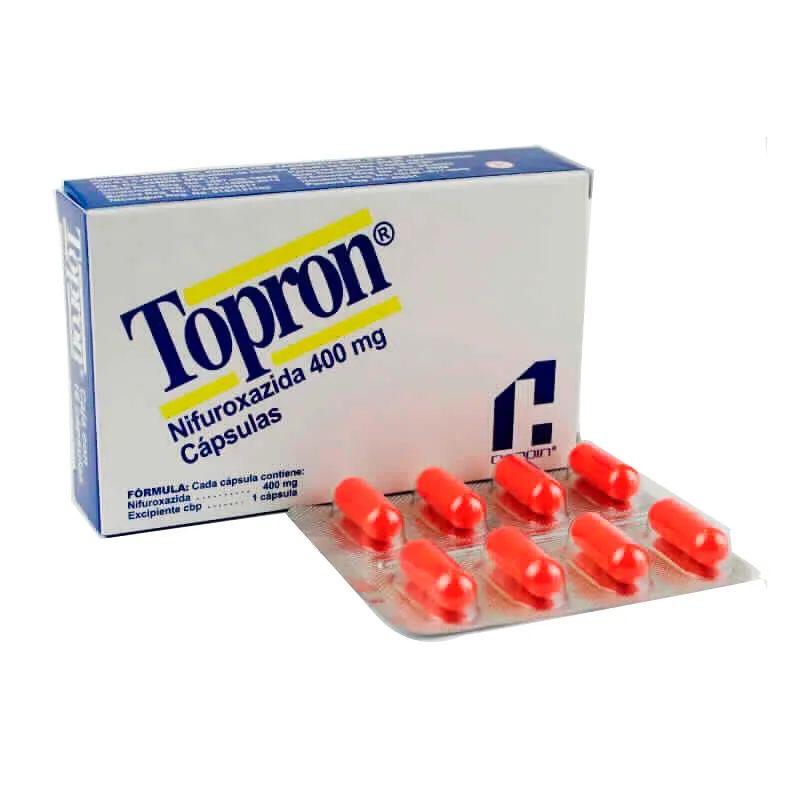 Topron Nifuroxazida 400 mg - Caja de 16 cápsulas
