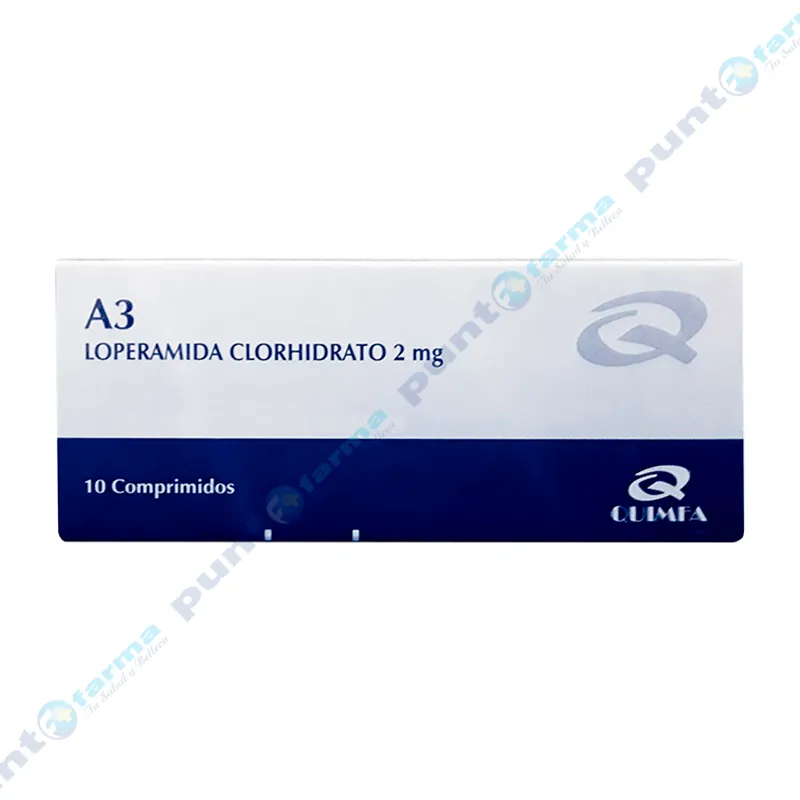 A3 Loperamida Clorhidrato - Caja de 10 comprimidos