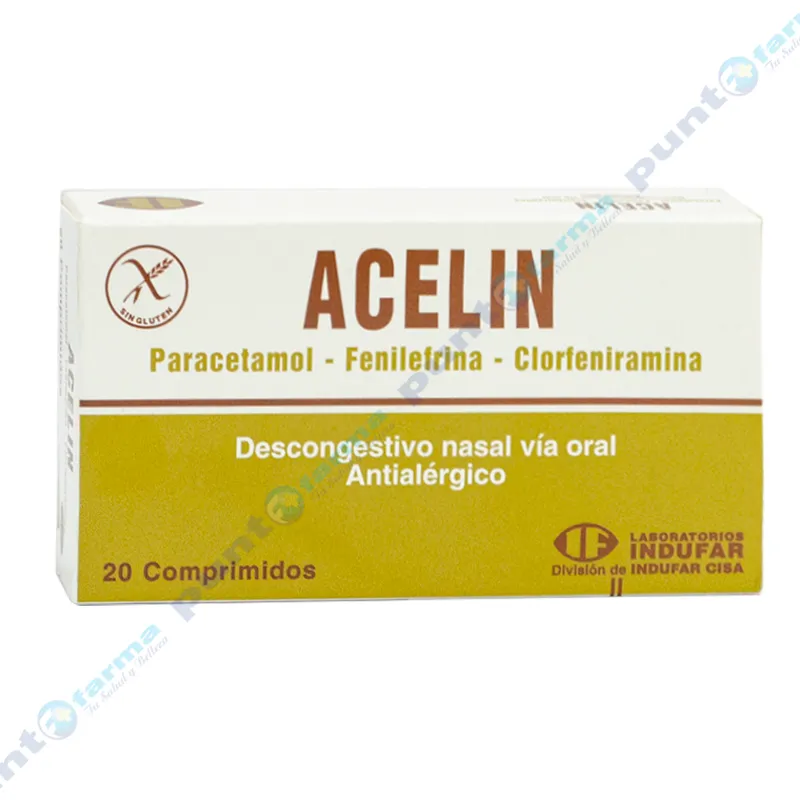 Acelin - Caja de 20 Comprimidos.