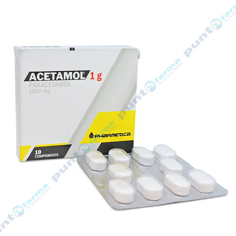 Acetamol 1g Paracetamol 1,000 mg - Caja de 10 comprimidos