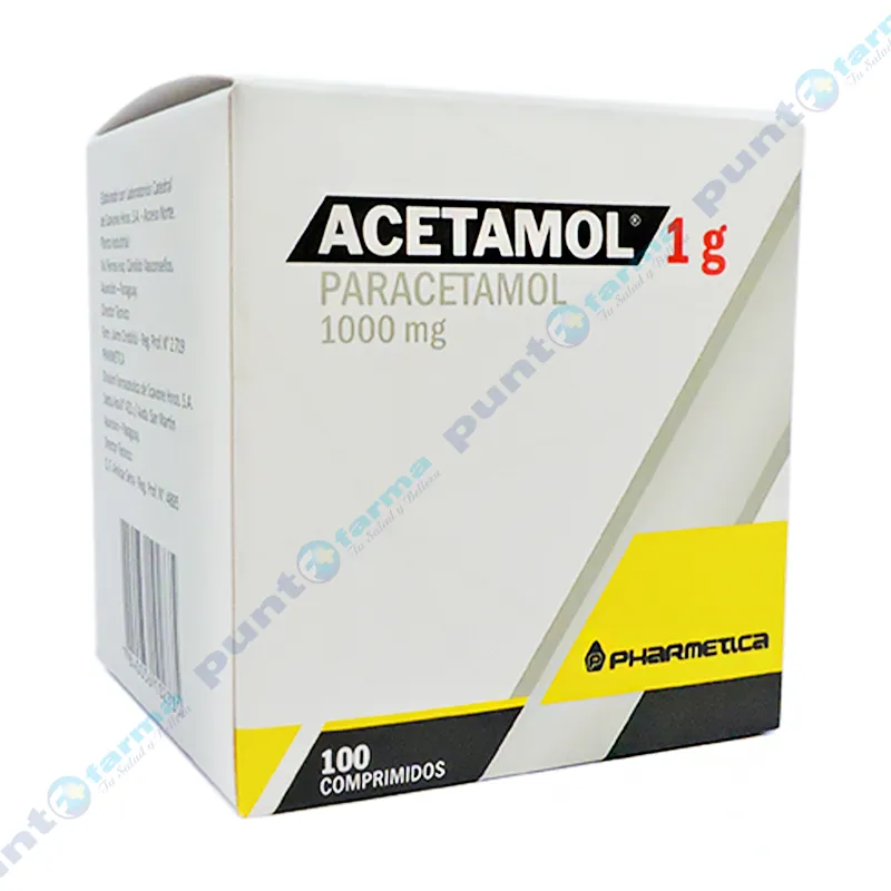 Acetamol 1g Paracetamol 1000 mg - Cont. 100 comprimidos