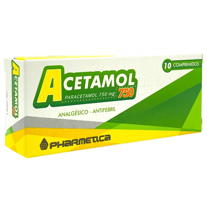 Acetamol Analgésico 750 - Caja de 10 Comprimidos