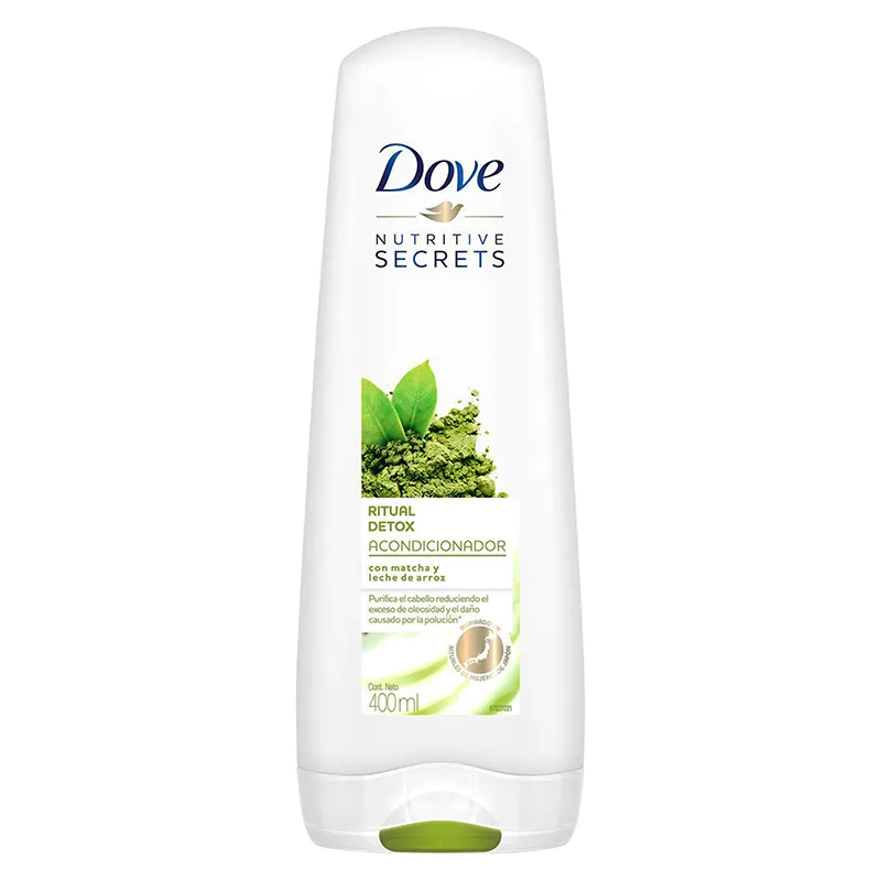 Acondicionador Dove Ritual Detox Matcha - 400 mL.