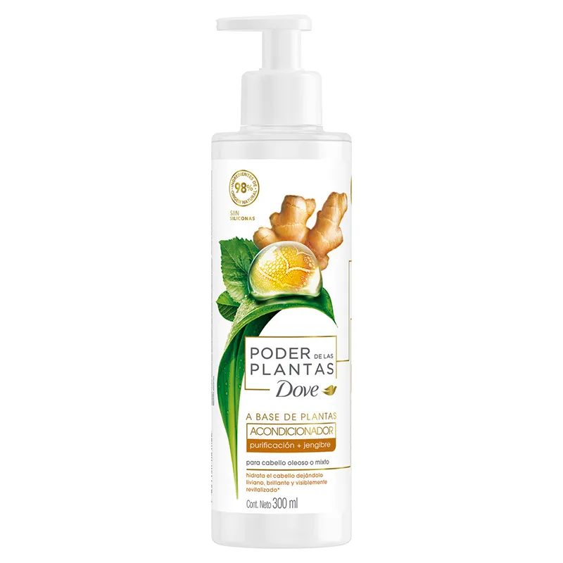 Acondicionador Poder de las Plantas Purificación más Jengibre Dove - 300 mL