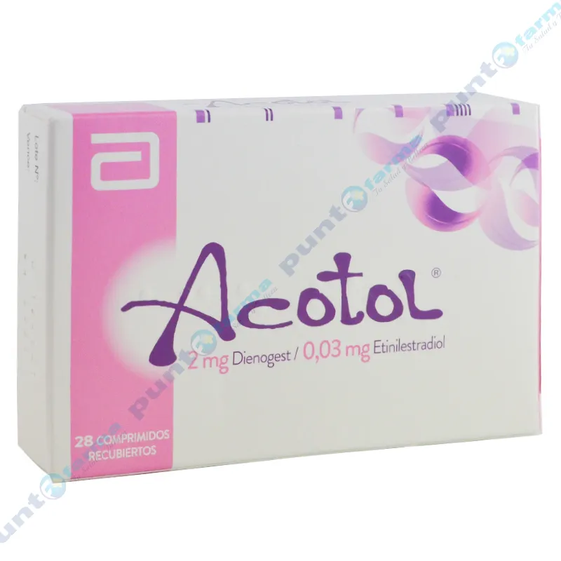Acotol 2mg Dienogest/0,03mg etinilestradiol - Caja de 28 comprimidos