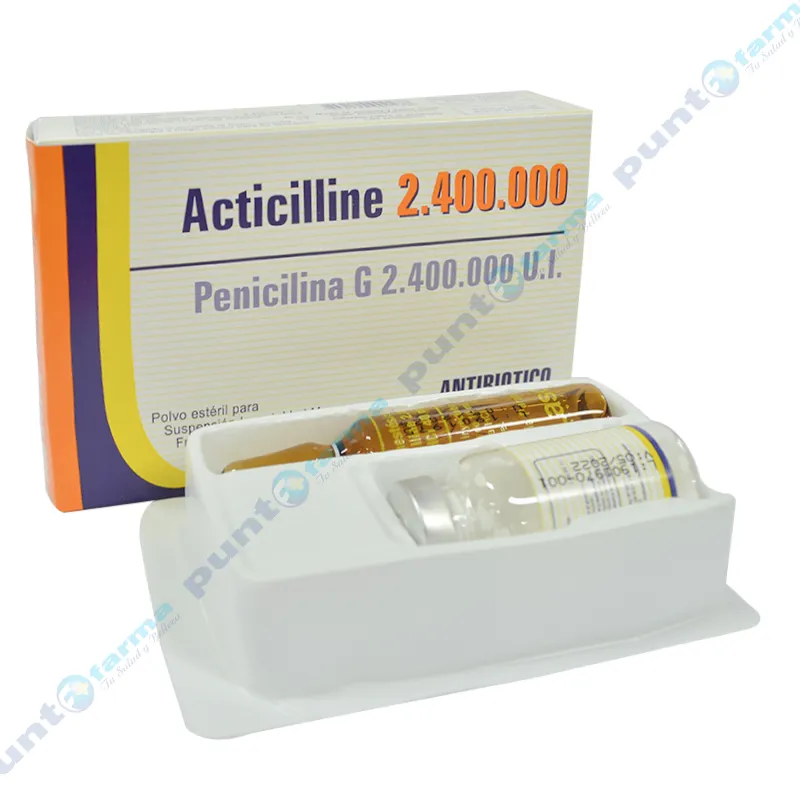 Acticilline Penicilina 2.400.000 U.I - Frasco ampolla + Solvente anestésico