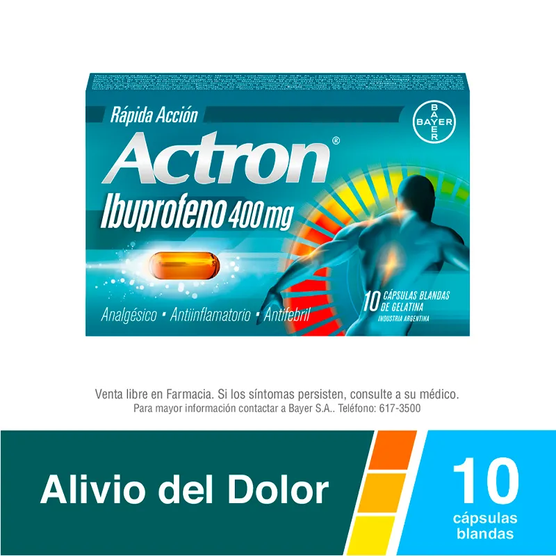 Image miniatura de Actron-Ibuprofeno-400-mg-Cont-10-Capsulas--46168.webp
