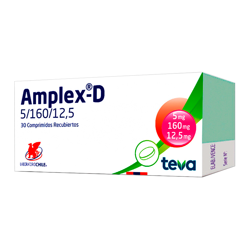 Amplex D 5/160 12,5 - Cont. 30 comprimidos recubiertos