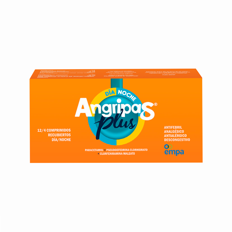 Angripas Dia/Noche Paracetamol - 12 Comprimidos recubiertos