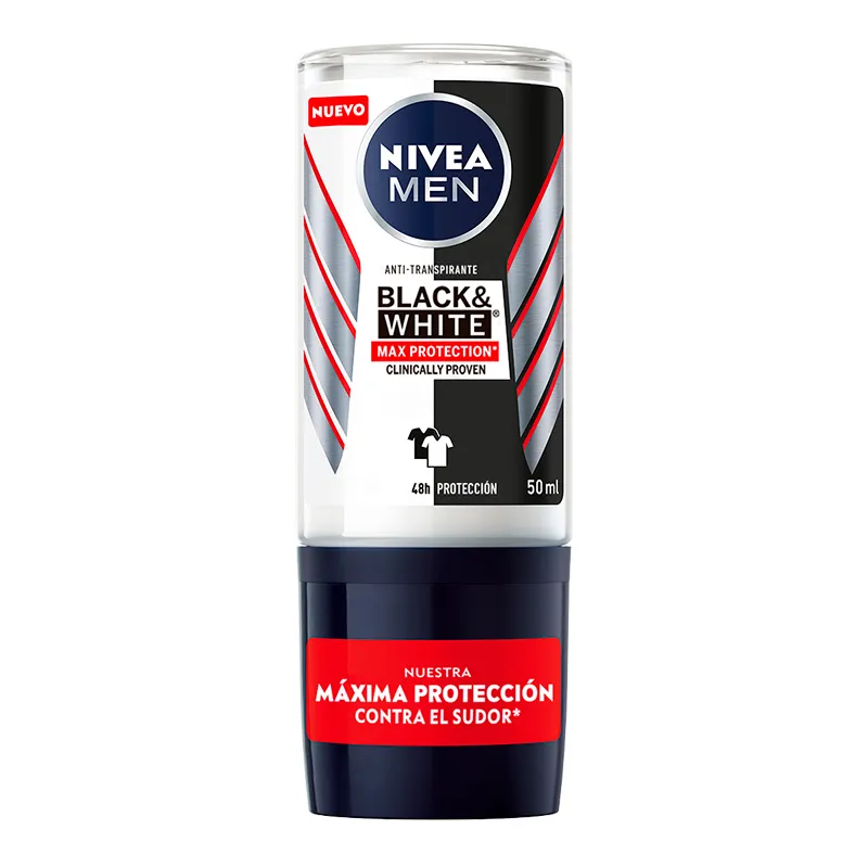 Antitranspirante Nivea Deo Roll On B&W Max Protection Men - 50mL
