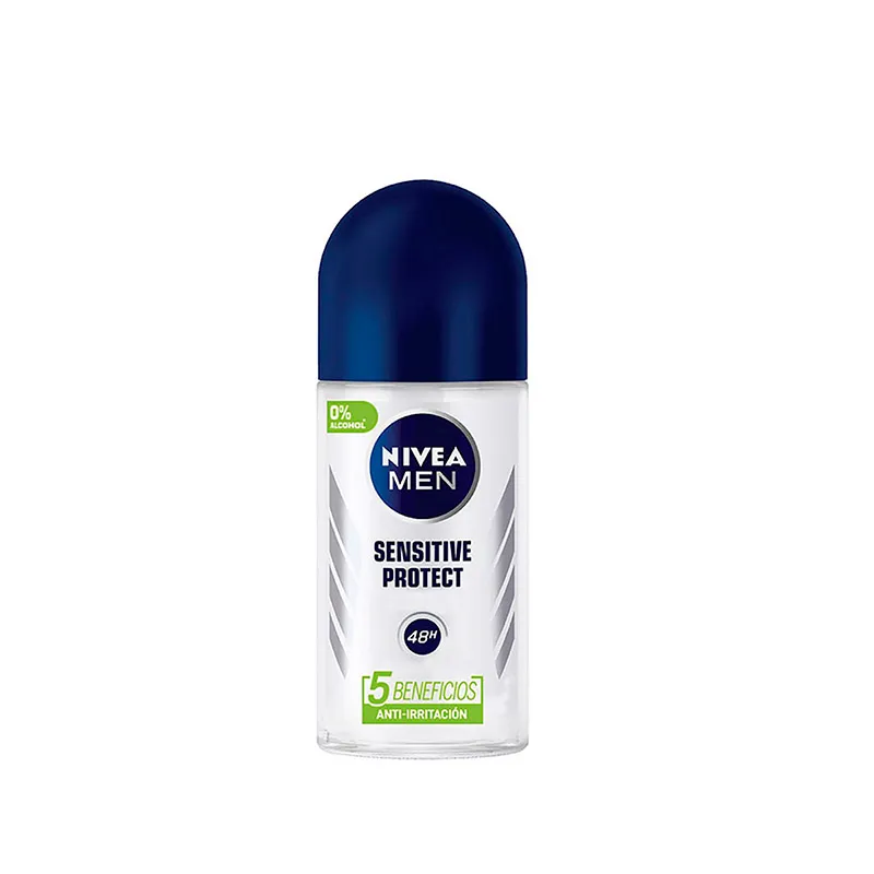 Antitranspirante Roll-On Sensitive Protect Nivea Men - 50 mL