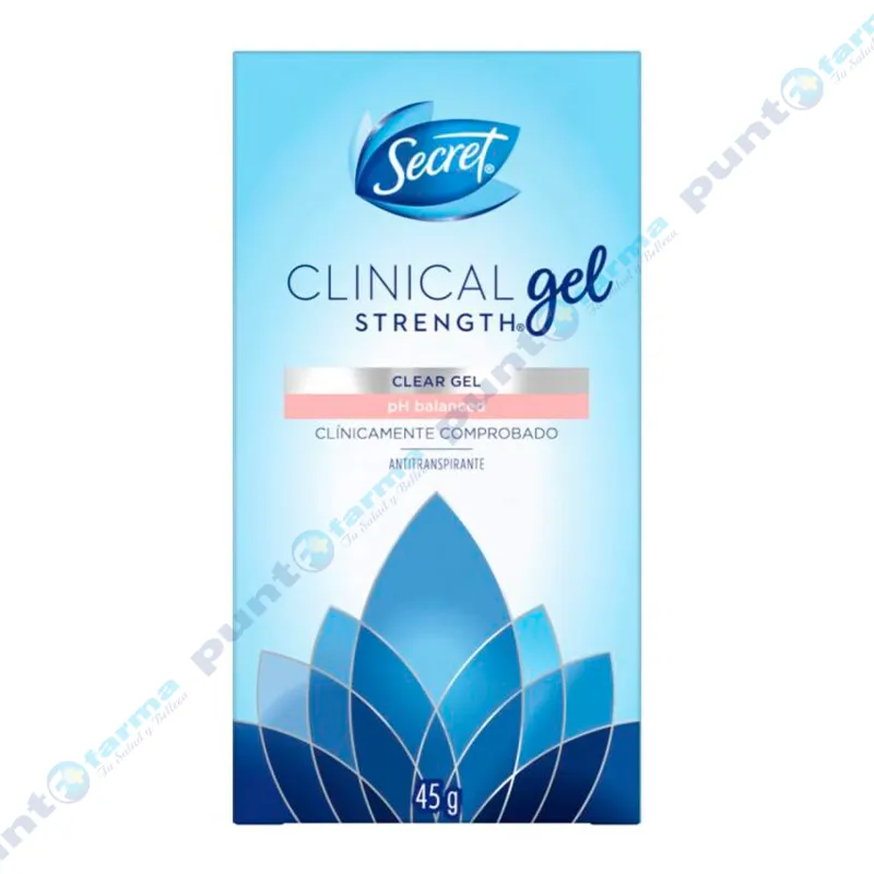 Antitranspirante Secret Clinical Clear Gel Ph Balanced - 45 gr.