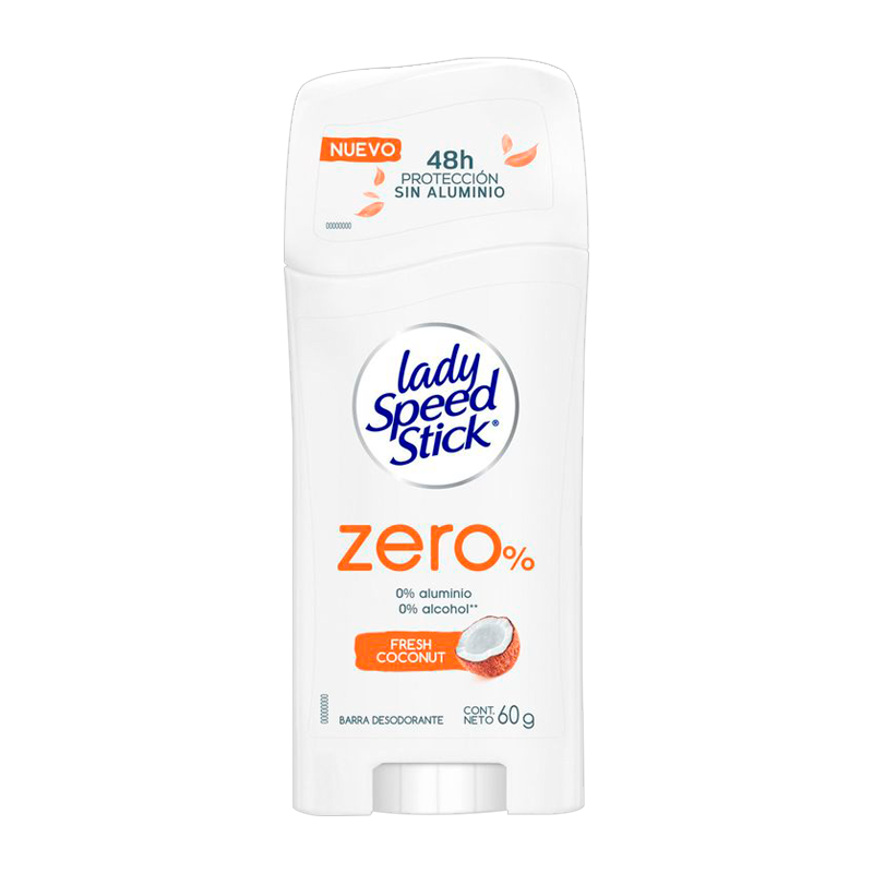 Antitranspirante Zero Fresh Coconut en Barra Lady Speed Stick - 60 gr