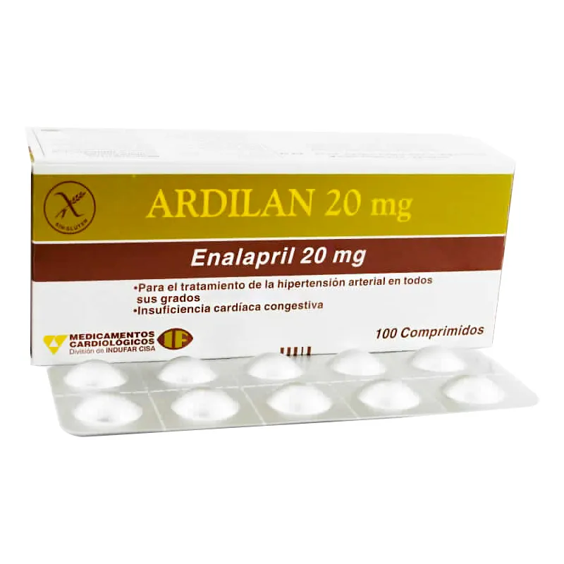 Ardilan Enalapril 20 mg - Caja de 100 comprimidos