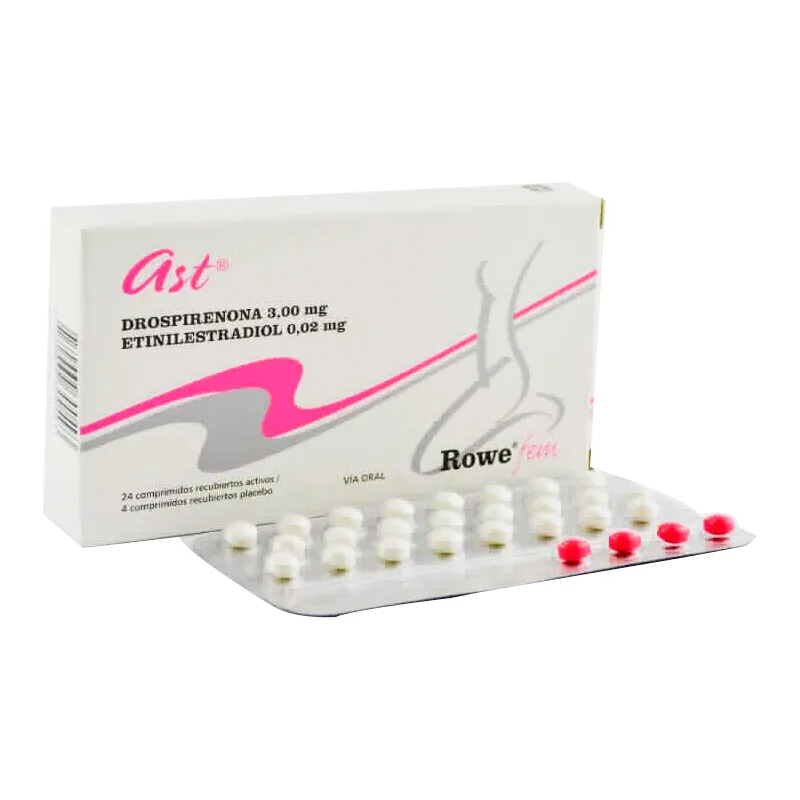 Ast Rowe Fem Drospirenona 3,00 mg - Caja de 28 comprimidos recubiertos