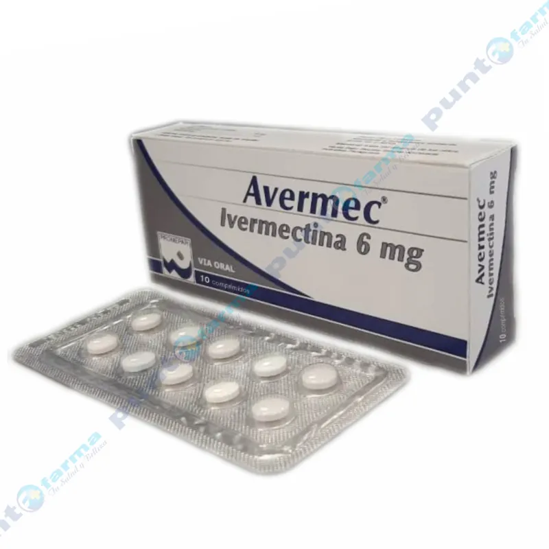 Avermec Ivermectina 6mg - Caja de 10 Comprimidos