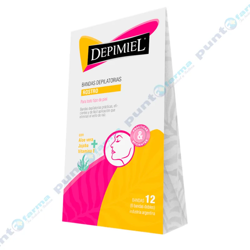 Bandas Depilatorias Rostro Depimiel - Cont. 12 bandas
