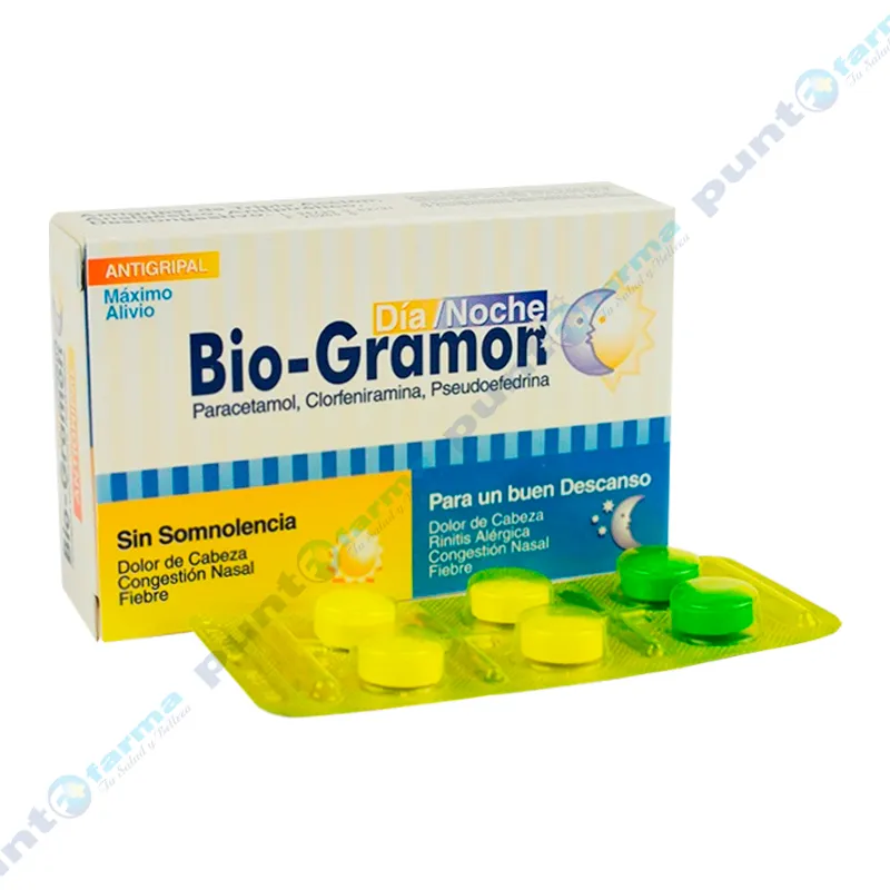 Bio-Gramon Día/Noche - Caja de comprimidos recubiertos