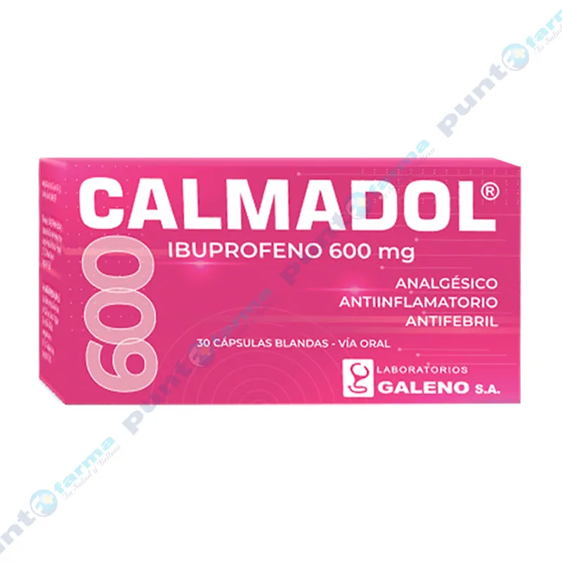 Calmadol Ibuprofeno 600 mg - Caja de 30 cápsulas
