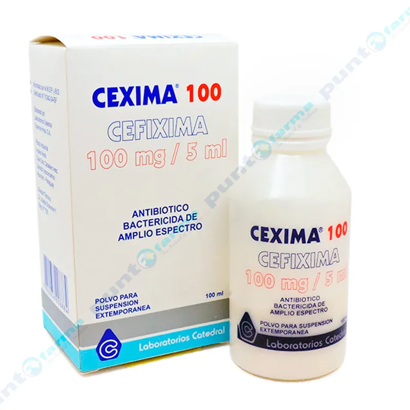 Cexima 100 Cefixima 100mg/5 mL Polvo Suspension Extemporanea - Cont. 100 mL