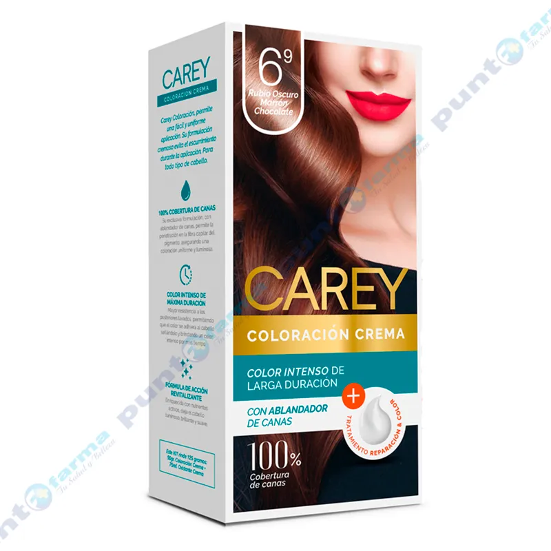 Coloración Crema Rubio Oscuro Marrón Chocolate Nro 6.9 Carey
