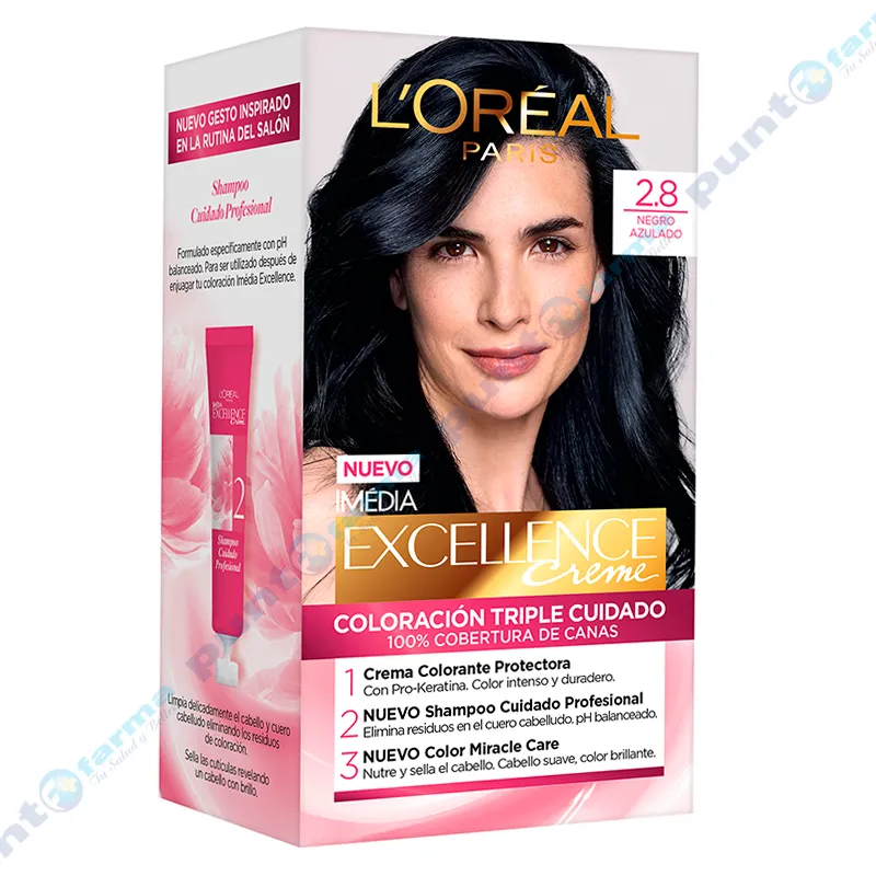 Coloración Excellence Creme Nro 2.8 L'oréal Paris