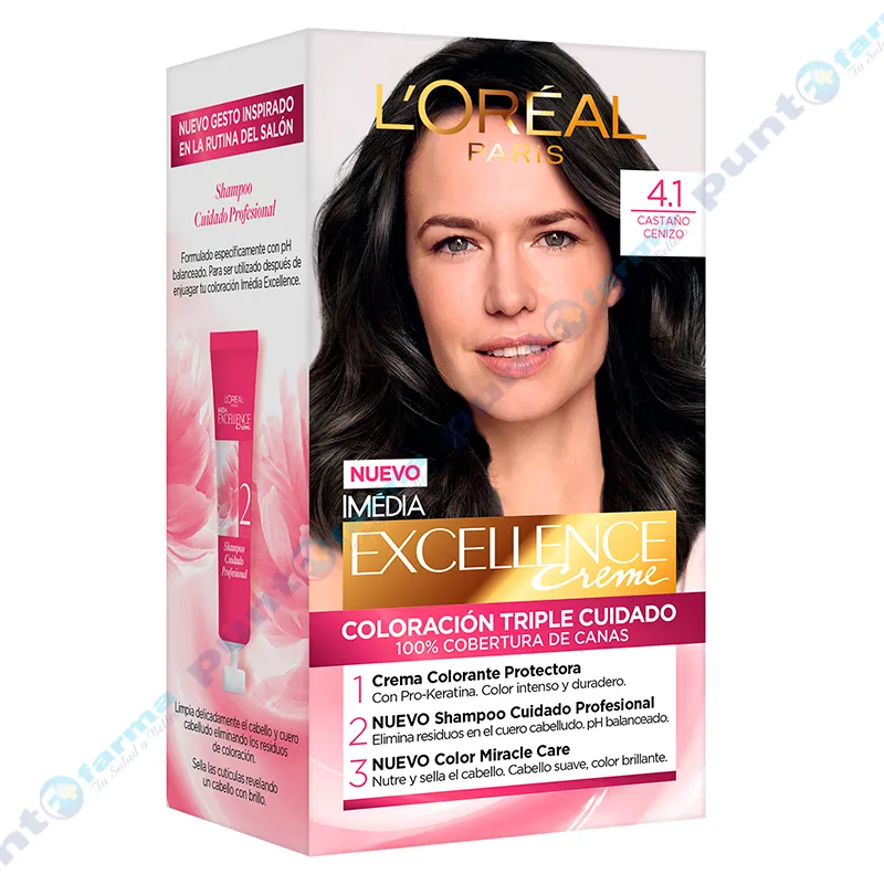 Coloración Excellence Creme Nro 4.1 L'oréal Paris