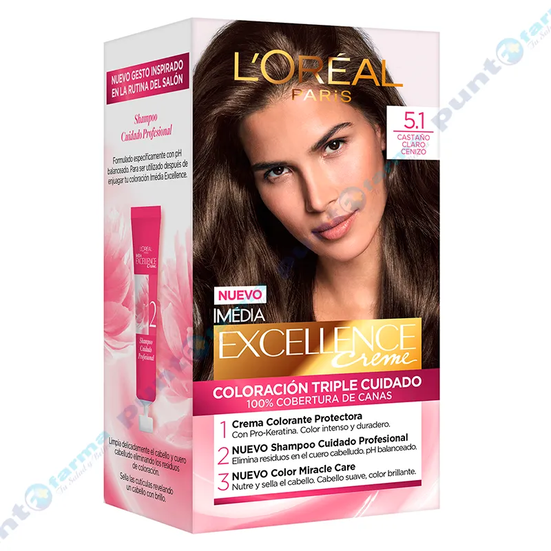 Coloración Excellence Creme Nro 5.1 L´oréal Paris
