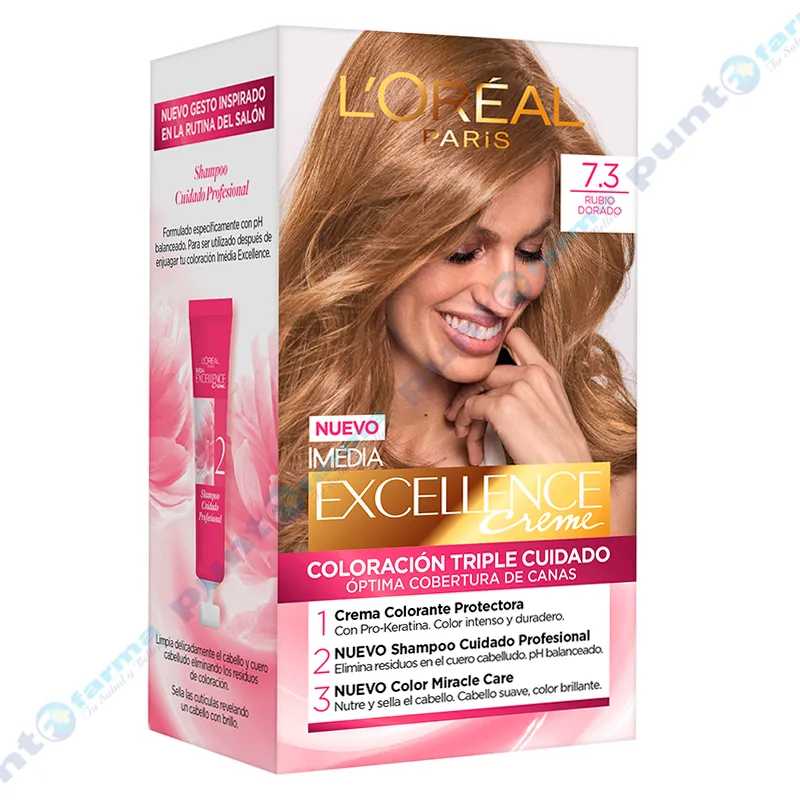 Coloración Excellence Creme Nro 7.3 L´oréal Paris