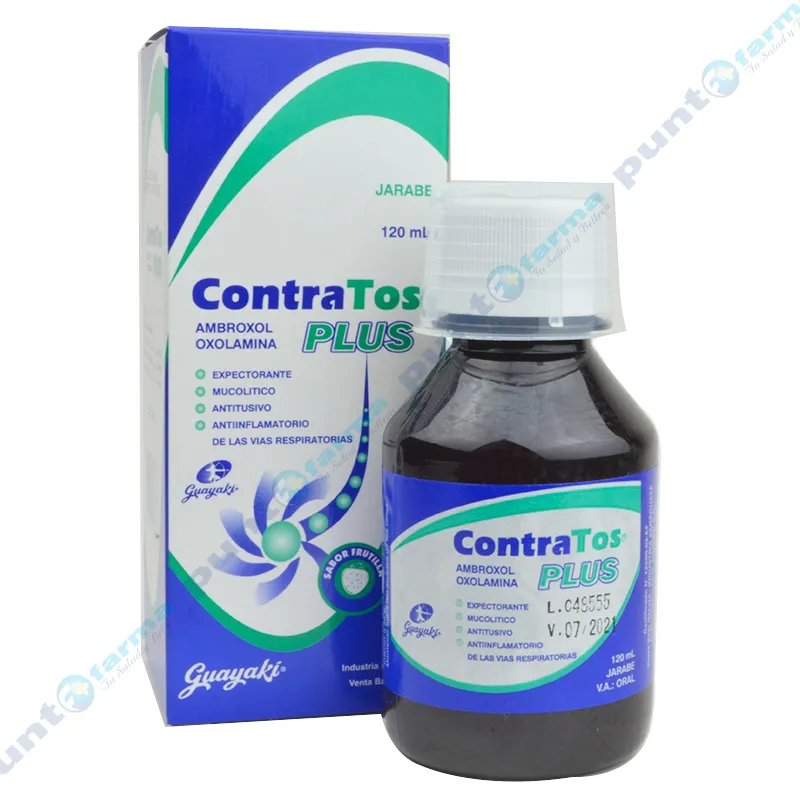 Contra Tos Plus Ambroxol Oxalamina Jarabe - 120mL