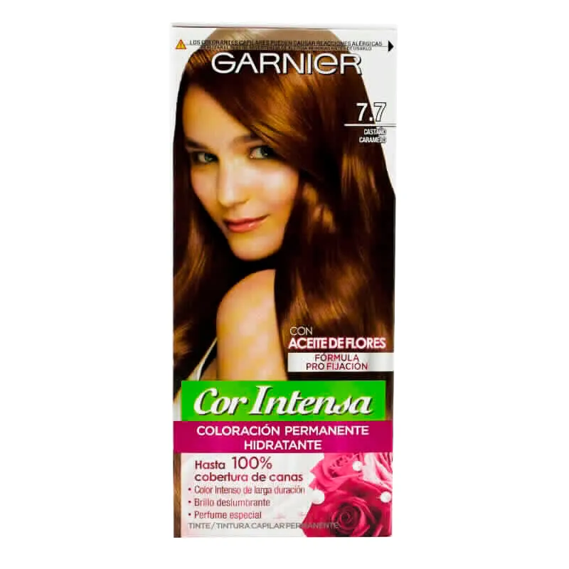 Crema Color Garnier Cor Intensa 7.7 Castaño Caramelo