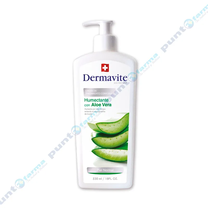 Crema Corporal Humectante Con Aloe Vera Dermavite - 530 mL