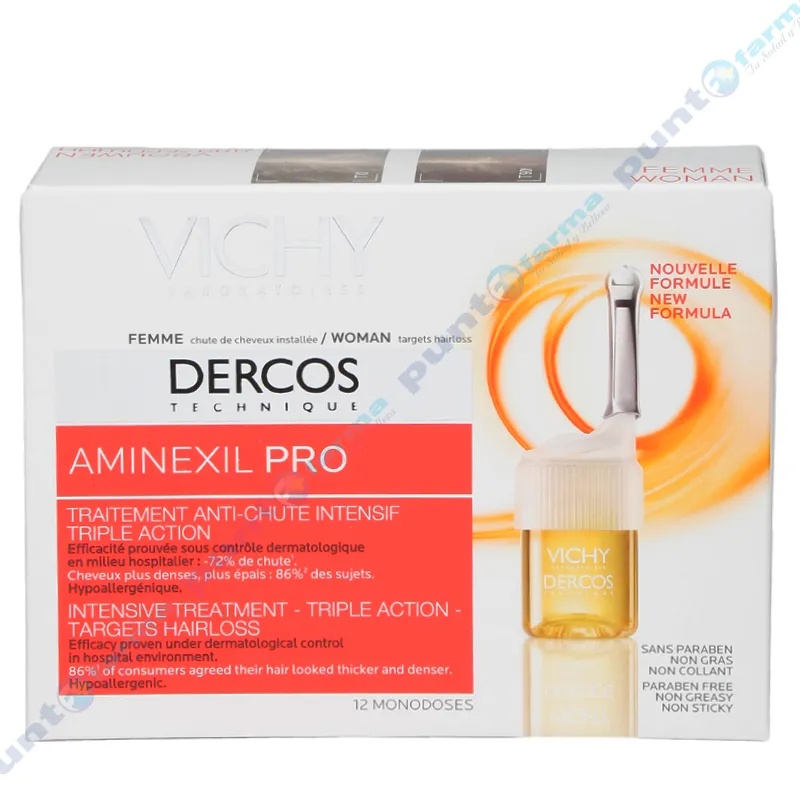 Dercos Aminexil Pro Mujer Ampollas de Vichy
