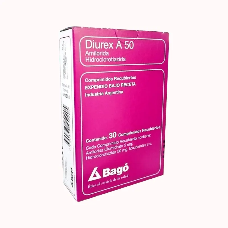 Diurex A Amilorida Hidroclorotiazida - 30 comprimidos recubiertos