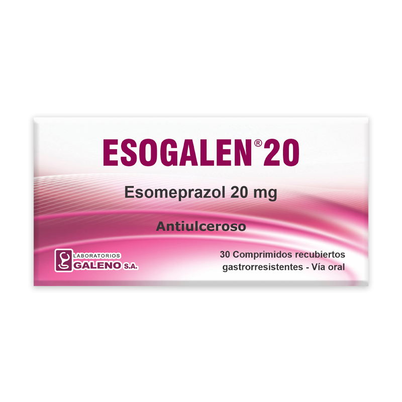 Esogalen Esomeprazol 20mg - Caja de 30 comprimidos
