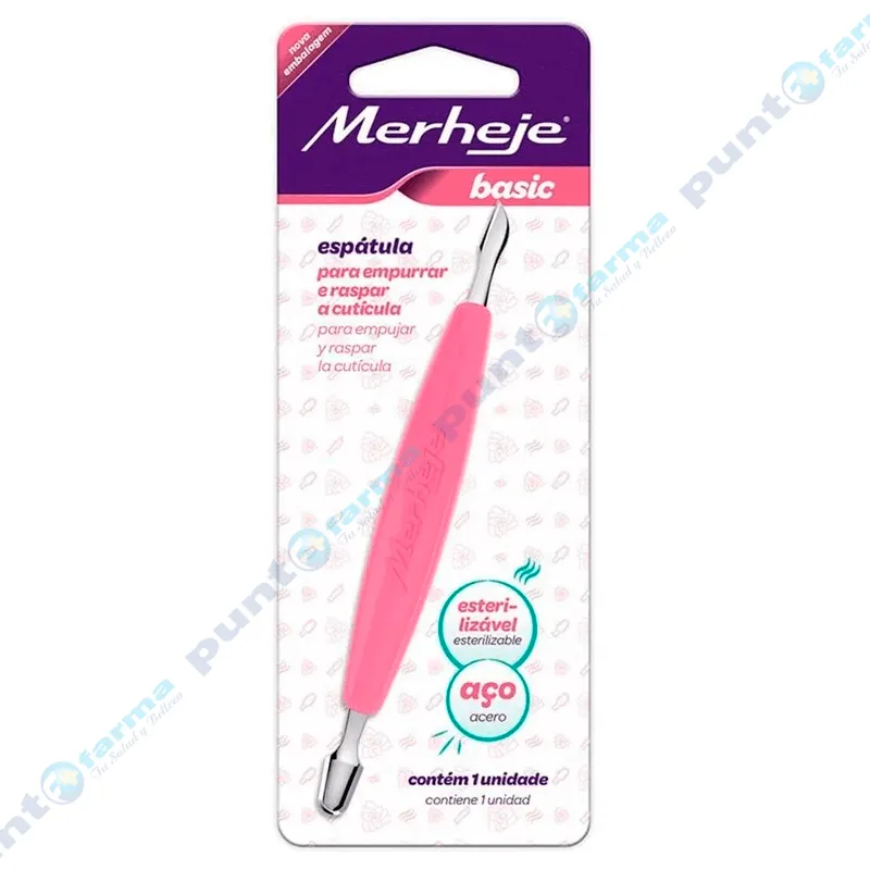 Espatula Profesional Basic Merheje Rosa - 1 Unidad