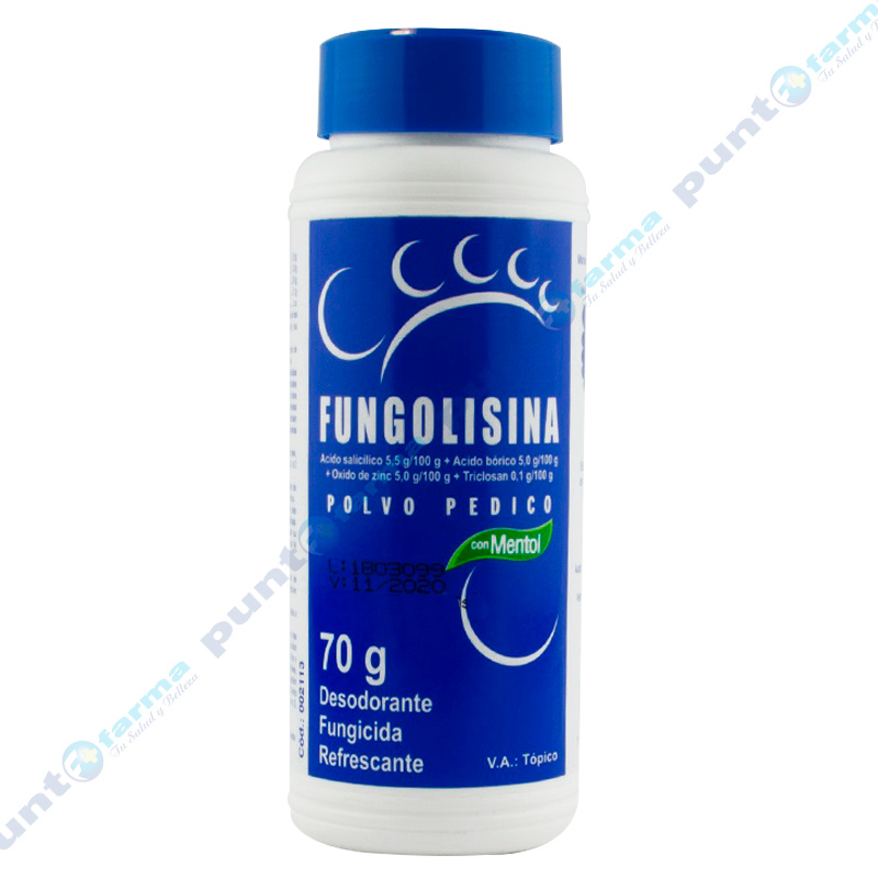 FUNGOLISINA Polvo pedico con mentol - 70 g