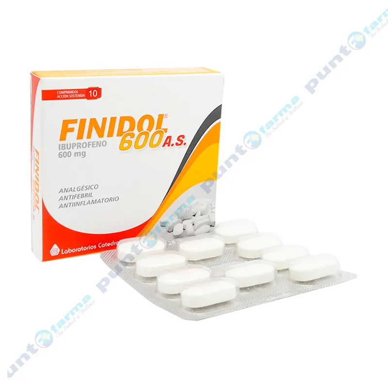 Finidol 600 A.S. Ibuprofeno 600 mg - Caja de 10 comprimidos de acción sostenida