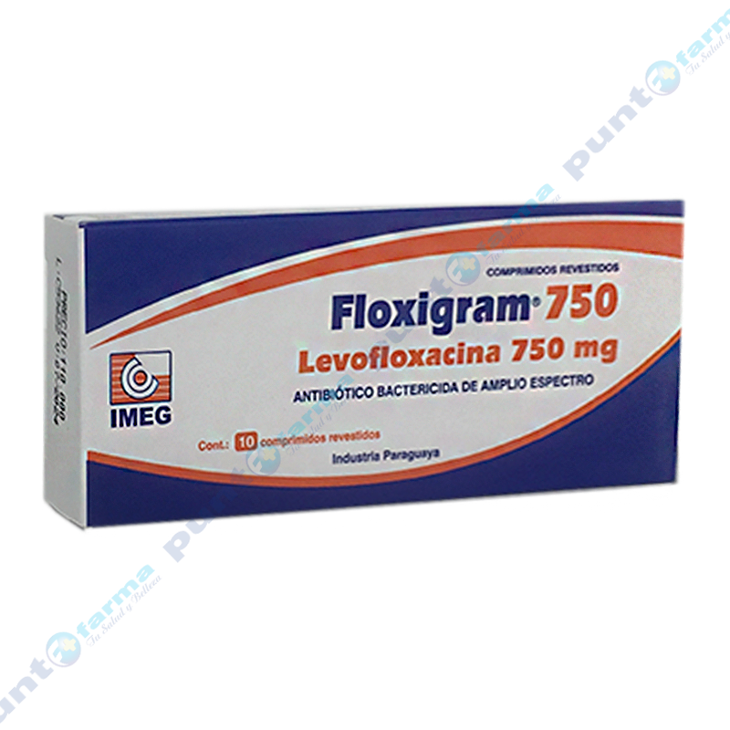 Floxigram Levofloxacina 750 mg - Caja de 10 comprimidos recubiertos