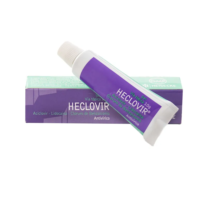 Gel Tópico Aciclovir- Lidocaina - Cloruro de Benzalconio - Heclovir - Pomo de 10 gr