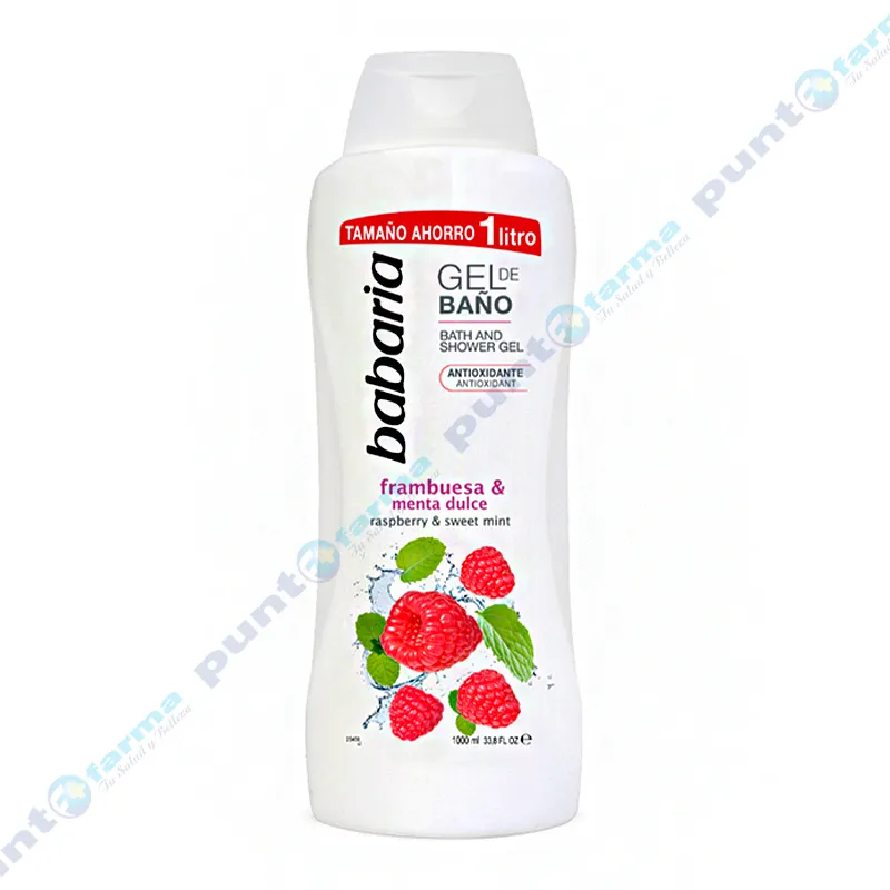 Gel de Baño Frambuesa y Menta Dulce Babaria - 1000 mL
