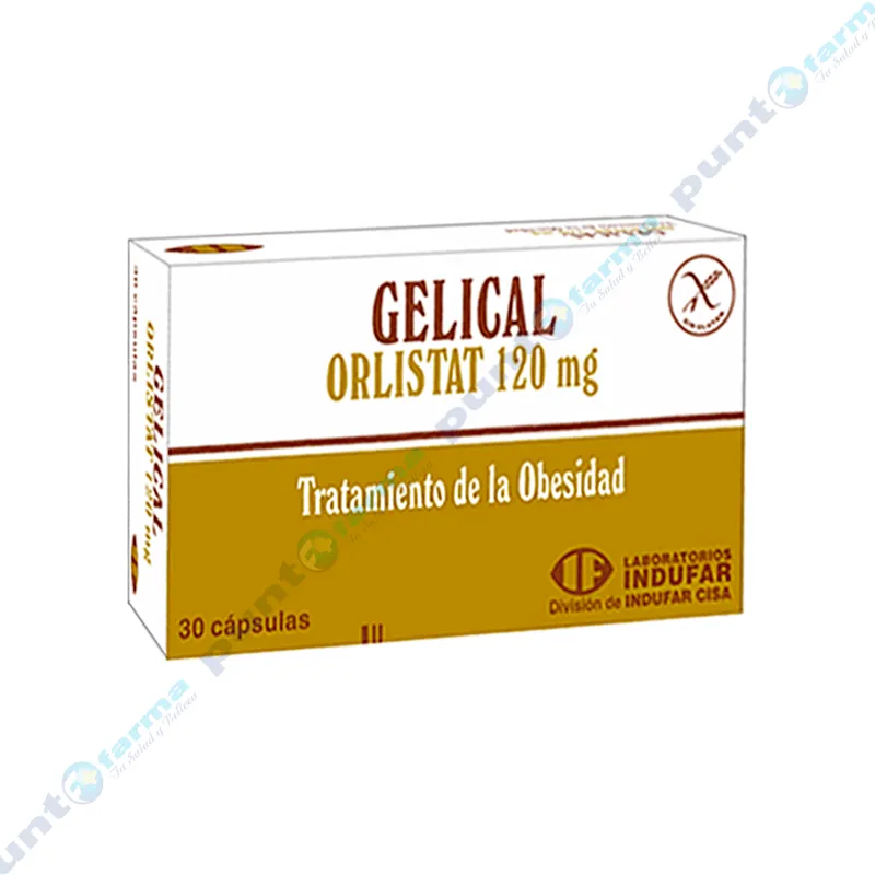 Gelical Orlistat 120 mg - Caja de 30 cápsulas